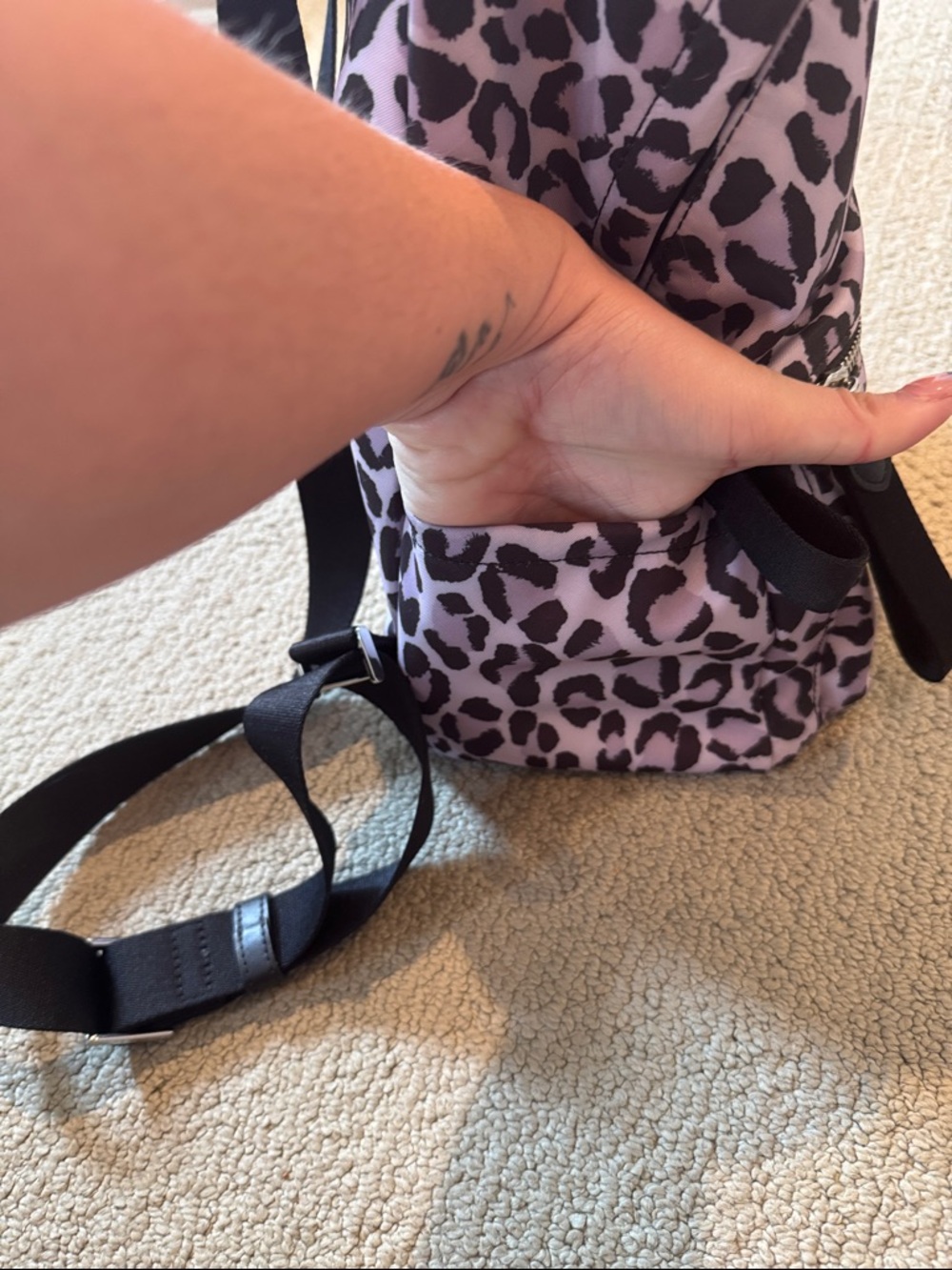 Kate spade leopard backpack - Picture 3 of 4